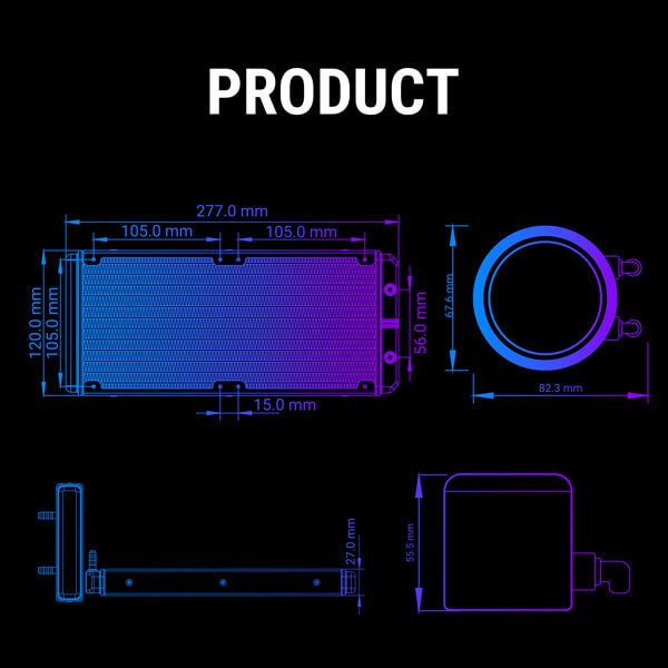 Ant Esports ICE Chroma ARGB 240mm White CPU Liquid Cooler